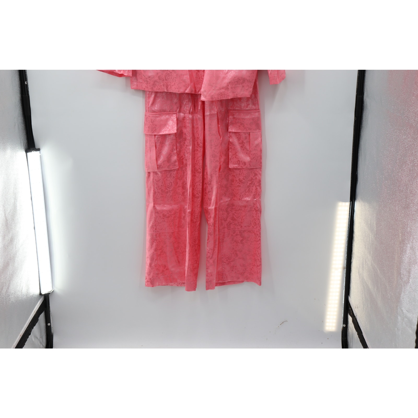 Dressed In Lala Pink Satin Jumpsuit With Blazer — image 5 of 8